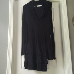 Chelsea & Theodore Black Layered Tunic Dress